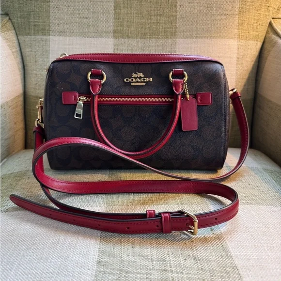 Coach Rowen Satchel Bag in Signature Canvas - Picture 1 of 7